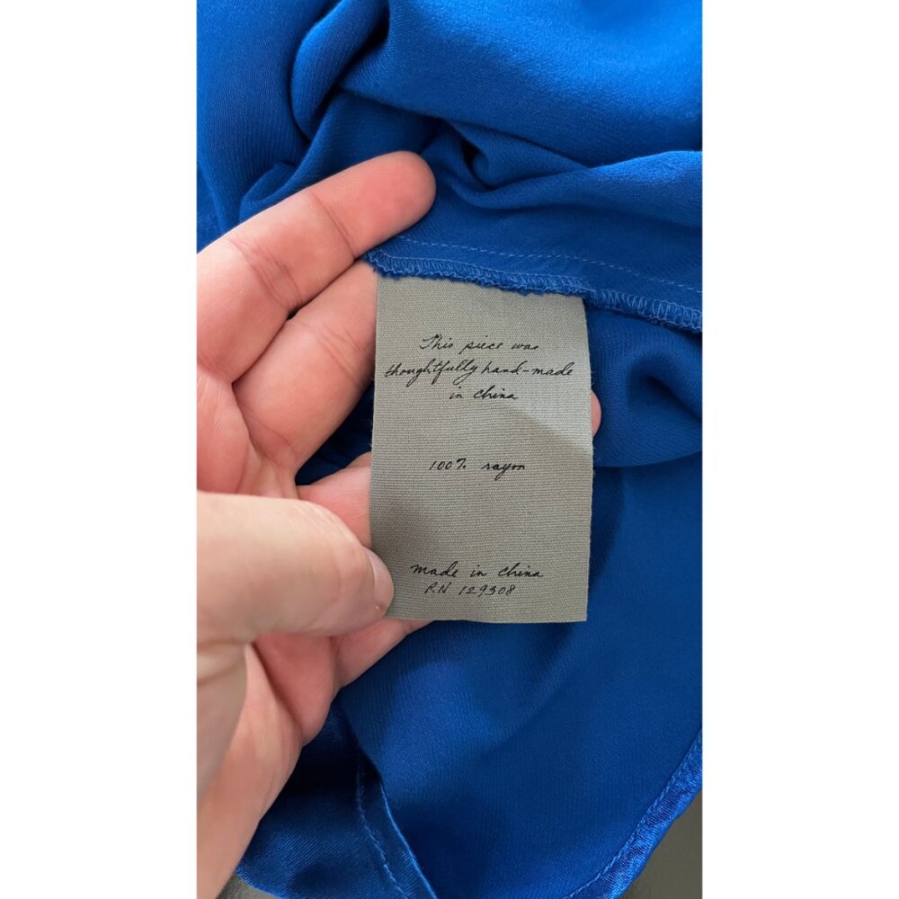 RAQUEL ALLEGRA LAPIS BLUE SLIP DRESS S - Picture 10 of 11